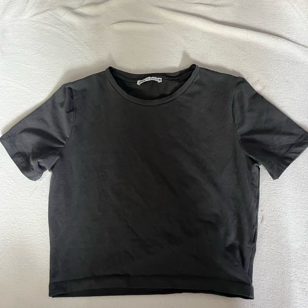 Zara Dark Gray Crop Top